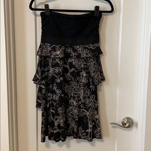 Strapless ruffled dress